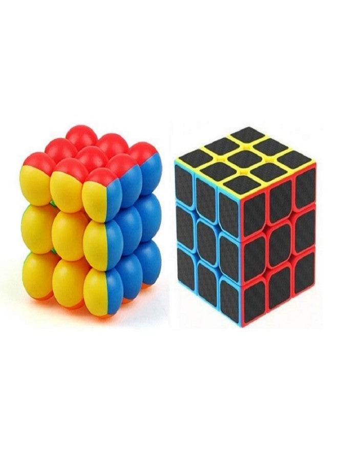 Mayatra's High Speed Magic Cube Combo Set of 2 (3X3 & 3X3 Bubble Cube) Puzzle Brainstorming Game Toy
